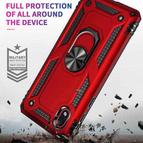 Funda Uso Rudo Golpes Para Galaxy A01 Core Carcasa+mica Rojo Samsung Galaxy A01 Core/m01 Core