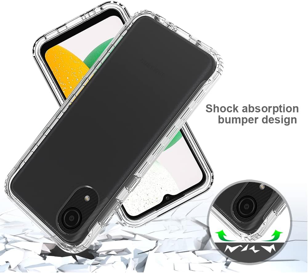 Compatible con Samsung Galaxy A03 Core funda para teléfono celular a prueba de golpes, doble capa, altamente transparente, color degradado (morado, para Samsung Galaxy A03 Core)