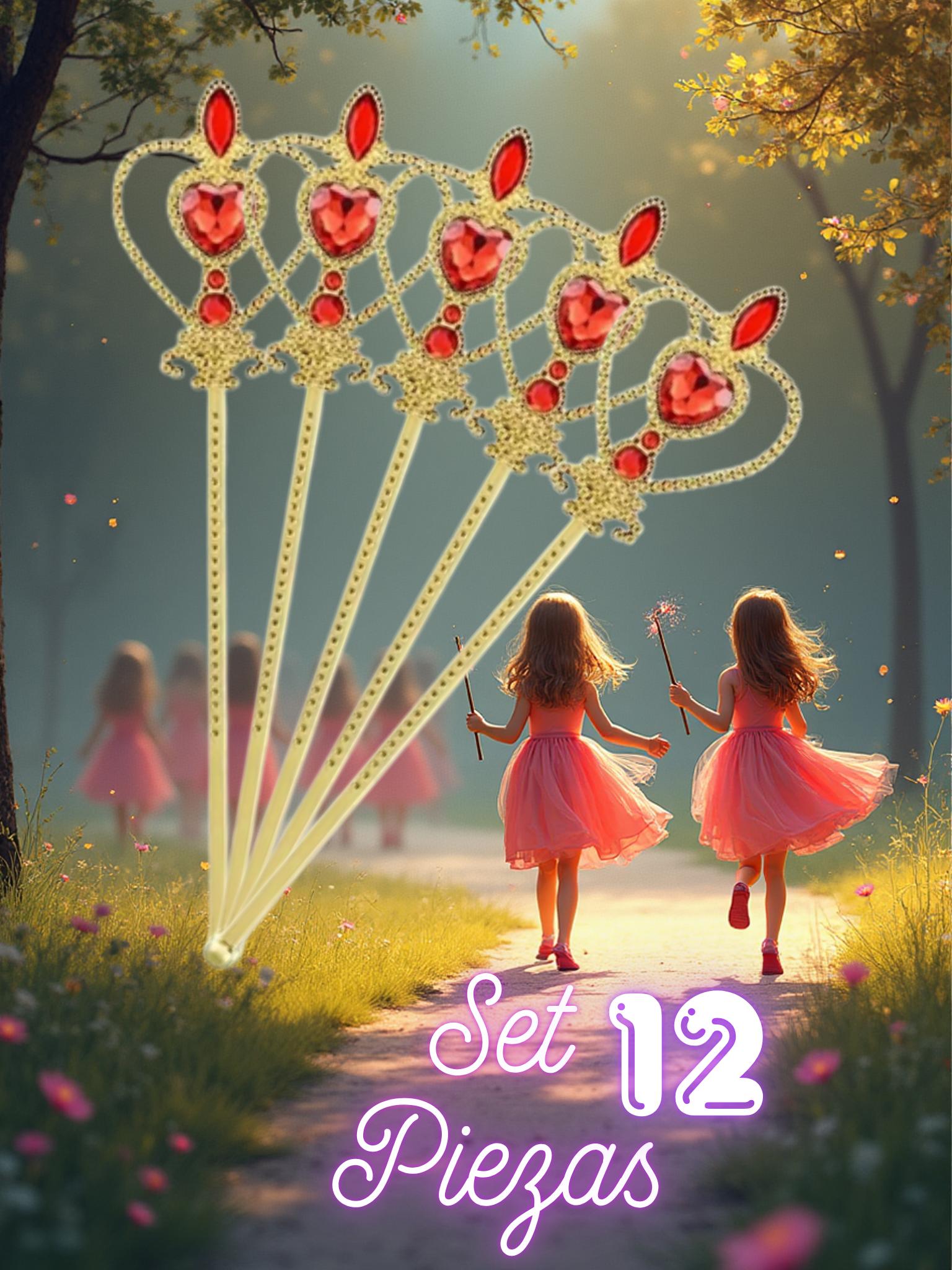 set de 12 baritas para disfraces de princesa o reyna