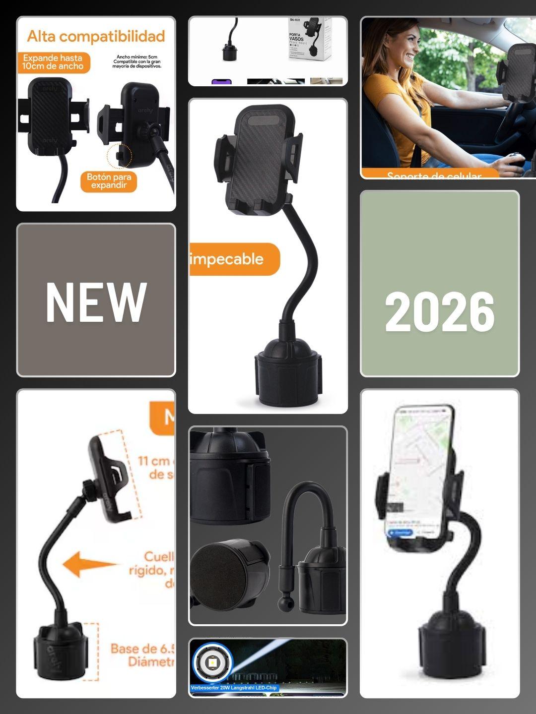 soporte para celular  en porta vasos universal apto para todas las maras de celulares y carros