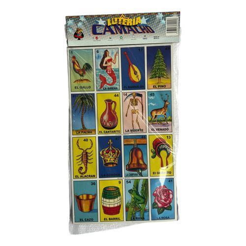 Lotería Camacho Tradicional Con 6 cartas para 6 jugadores