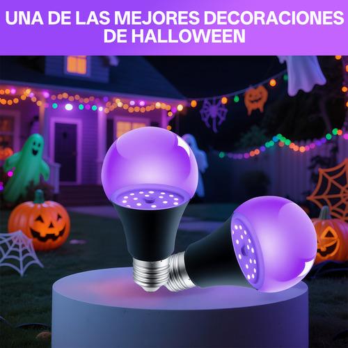 4pcs Foco Led De Luz Con Efecto Neón Iluminación Morada