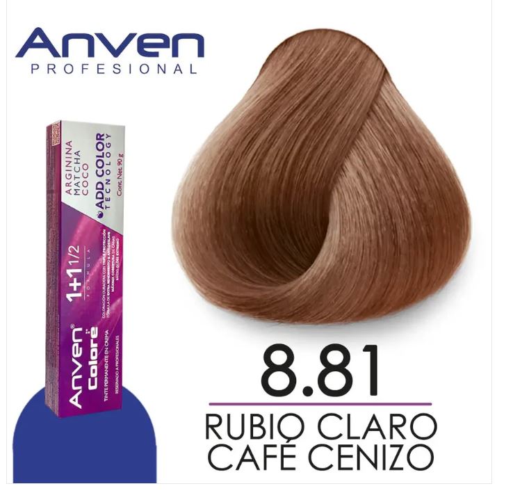 n Tinte Permanente ANVEN  Color System 90ml CON CREMA REVELARODA