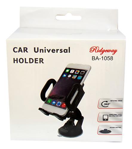 Soporte Universal Celular Auto Ventosa 360° Ridgeway Ba-1058 Negro
