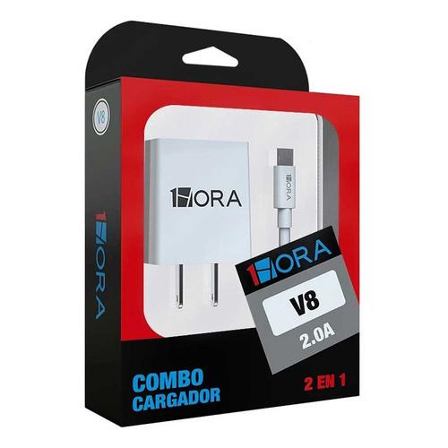 5 Pzs Cargador V8  2a Mayoreo Carga Rapida Color Blanco