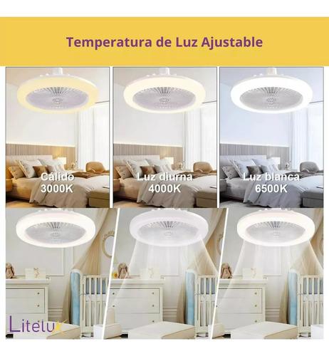 Foco Ventilador De Techo Luz Led 30w Para Socket Y Corriente Blanco Cálido