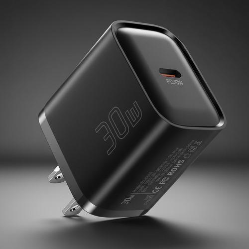 Cubo Turbo Cargador C Essager 30w Para Iphone Y Android - Negro