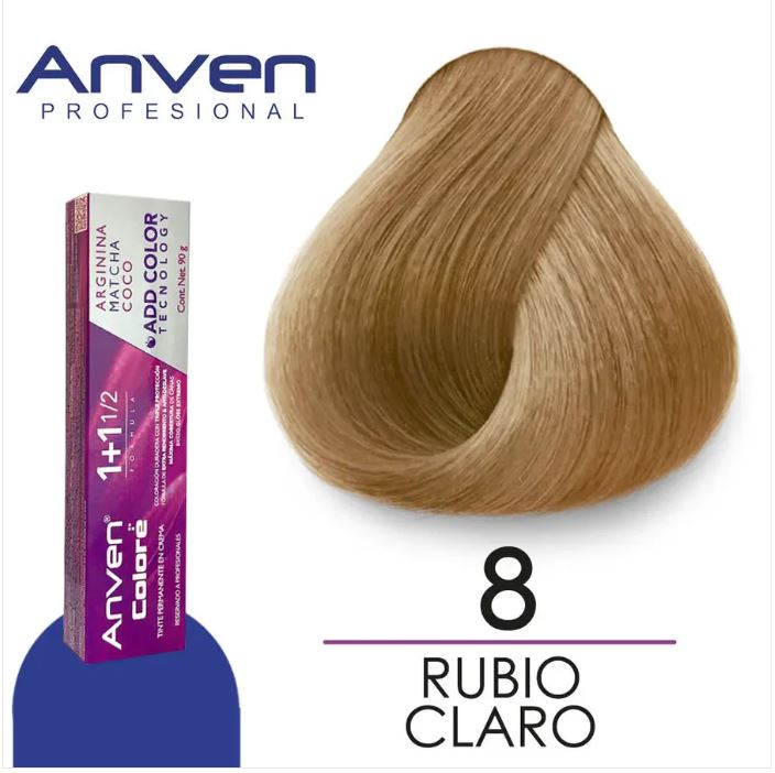 n Tinte Permanente ANVEN  Color System 90ml CON CREMA REVELARODA