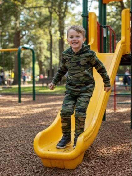 conjunto pantalonera y sueter infantil tipo militar 6 a 10 años Set De Camuflaje