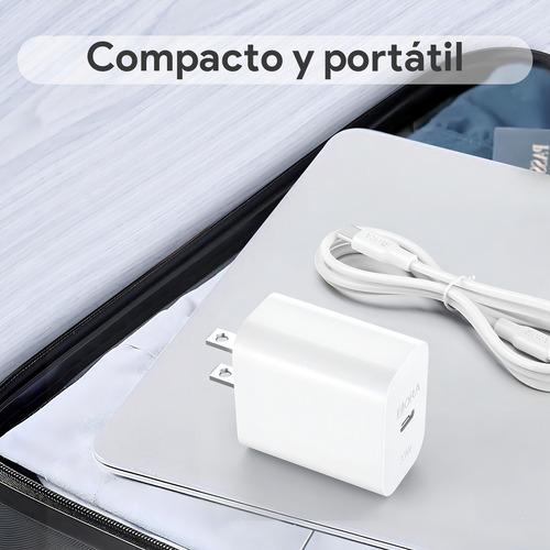 Cargador Tipo C Adaptador Carga Rapida 20w Pd compatible con iPhone X Xr 11 12 13 14 Samsung Huawei 1Hora Gar152