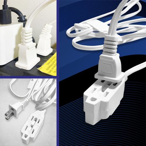 The Basic Tools Extensión Eléctrica Uso Doméstico 3 M Blanca 3 Tomas Resistente para Hogar y Oficina