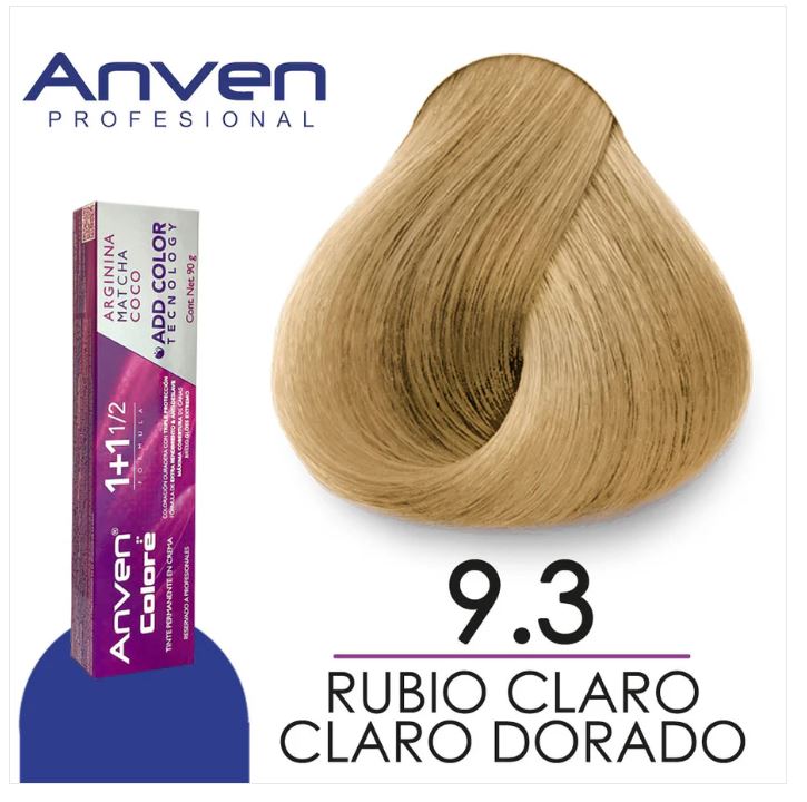 n Tinte Permanente ANVEN  Color System 90ml CON CREMA REVELARODA