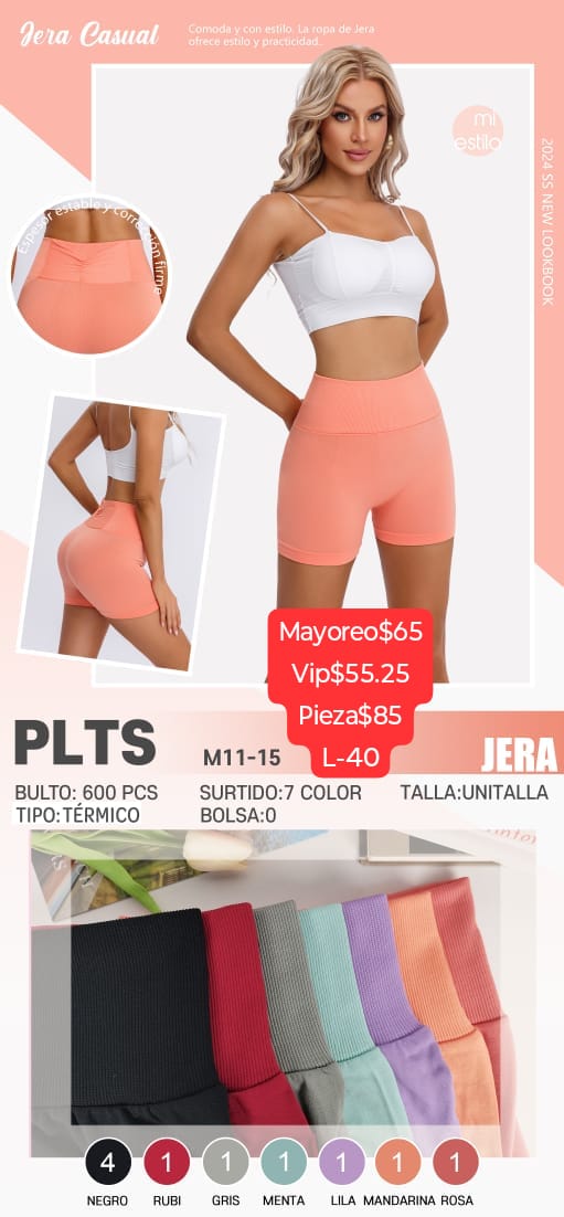 short levanta pompa fresco y amoldable al cuerpo