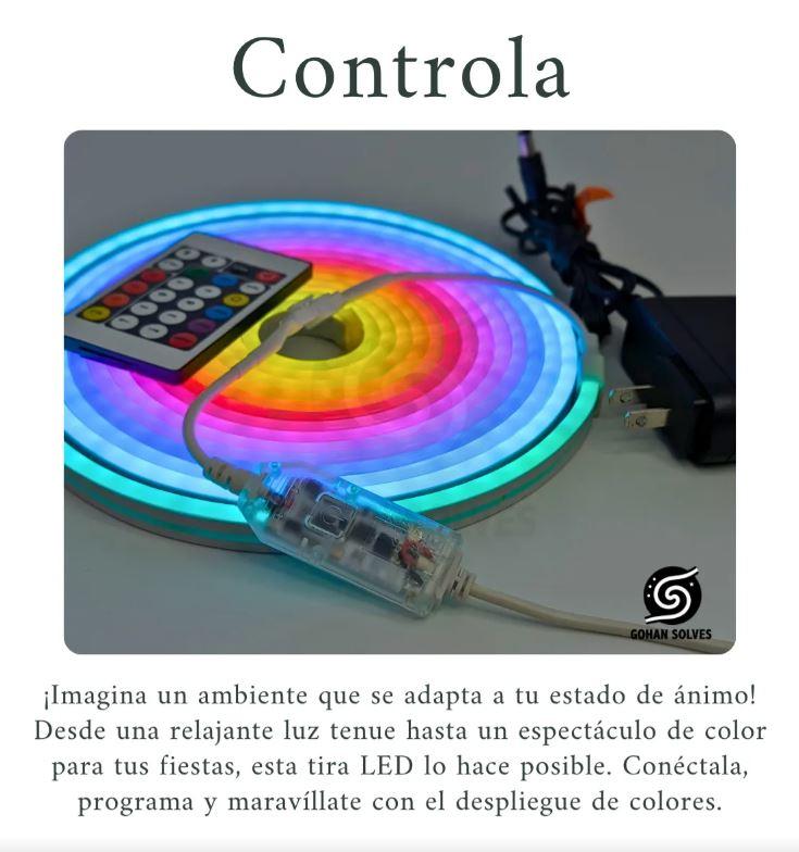 TIRA NEON PIXEL 5 METROS WIFI CONTROLA POR APLICACION O CONTROL REMOTO