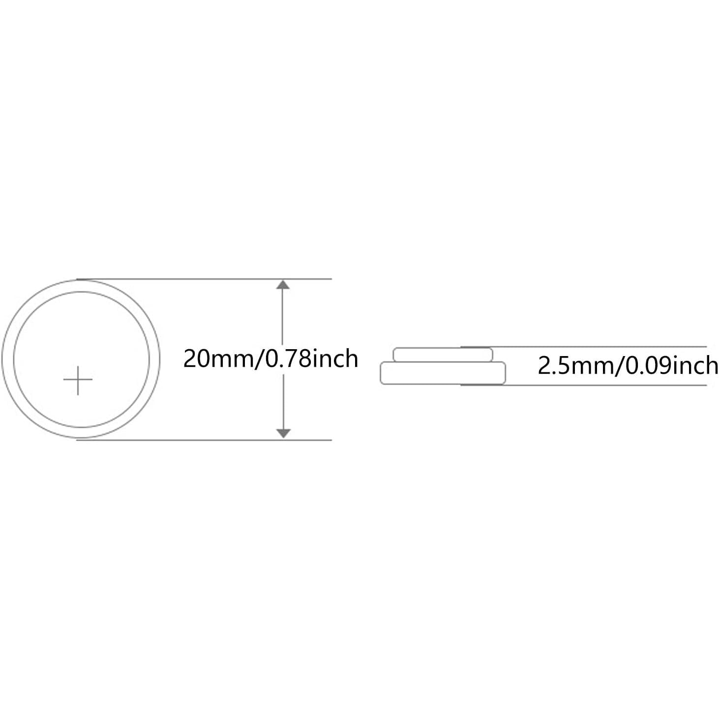 CR2025 - Batería de celda de moneda de 3 V, paquete único, pila de botón de litio para controles remotos de juguete y dispositivos electrónicos, 1 paquete de batería pequeña para dispositivos