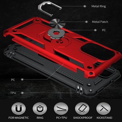 Funda Uso Rudo Golpes Para Poco F3 5g Carcasa+mica Rojo Xiaomi Poco F3 5g/11i 5g/11x 5g/11x Pro/redmi K40/redmi K40 Pro