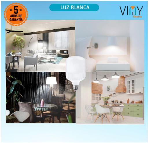 Foco Jumbo Tipo Bala 45w Base E27 Luz Blanca Brillante Ofert Blanco Frío