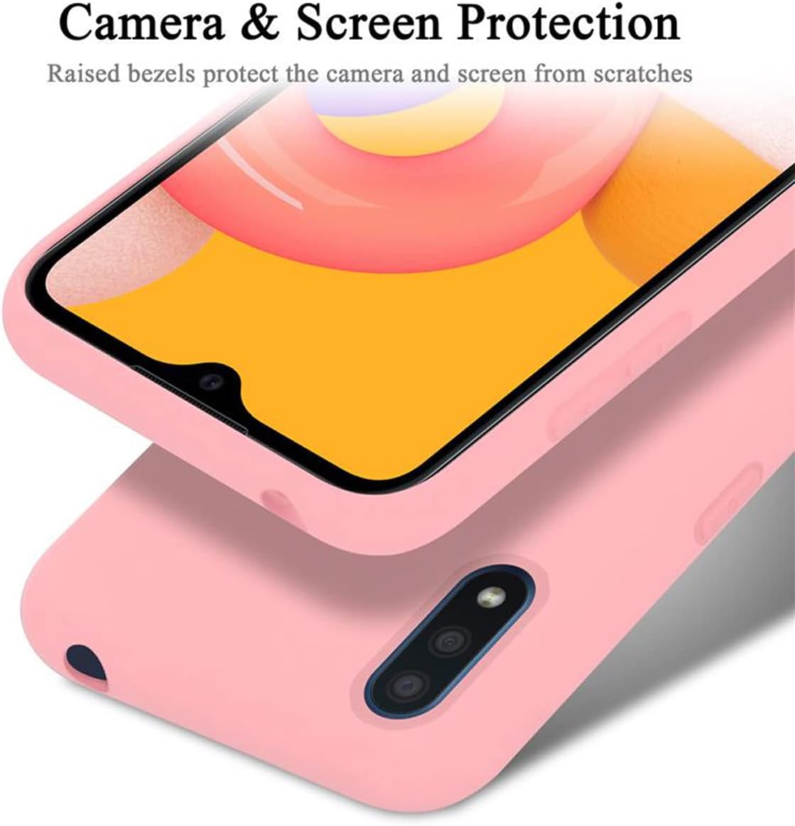 Cadorabo Funda de Silicona Compatible con Samsung Galaxy A01, Funda Protectora de Cuerpo Completo para Galaxy A01- Resistente a arañazos y Golpes Fina Funda de TPU - Liquid Rosa
