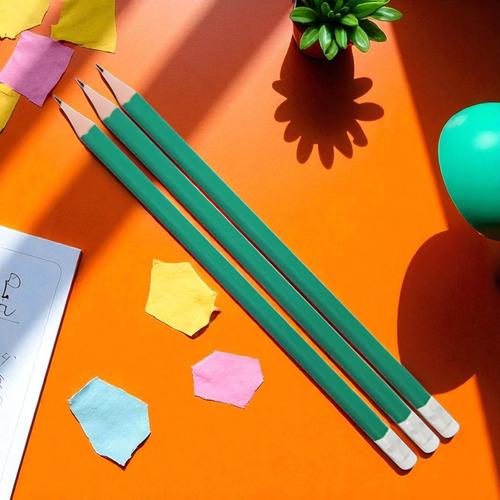 12 Lápiz No.2 Util Escolar Plástico Punta Resistente Oficina