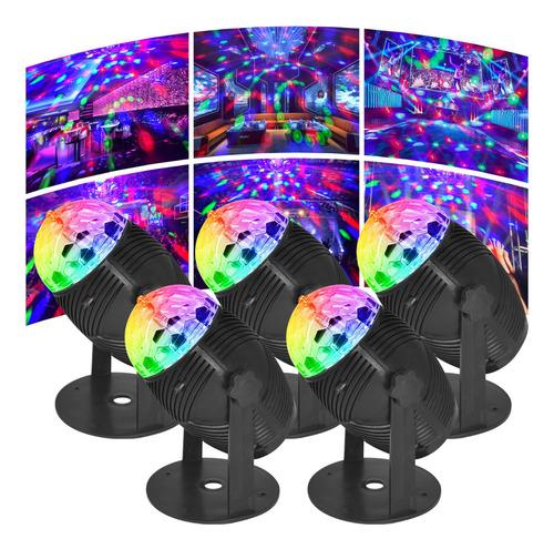 1pz Bola De Discoteca Mq-001 Giratorio De 360° Con Luces Rgb 1pz Negro