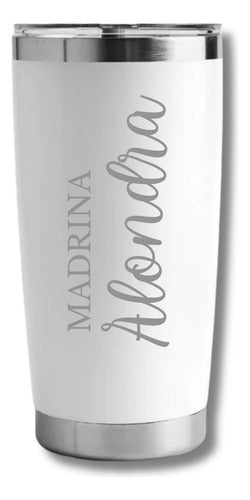 Duo De Termos Padrinos Regalo Padrino Madrina Personalizado Negro