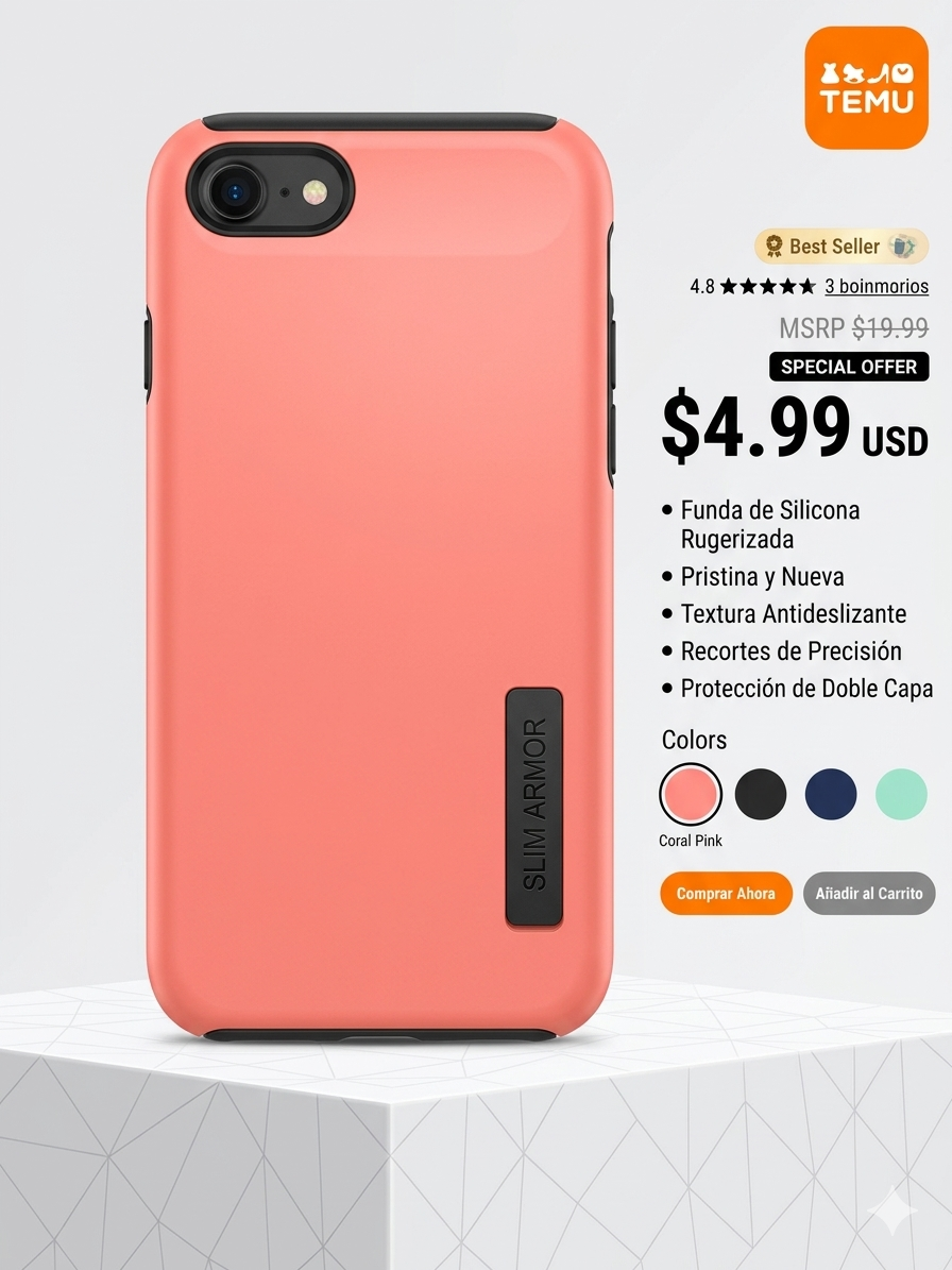 Funda Uso Rudo iPhone 6 Transparente TPU Antigolpes Reforzada