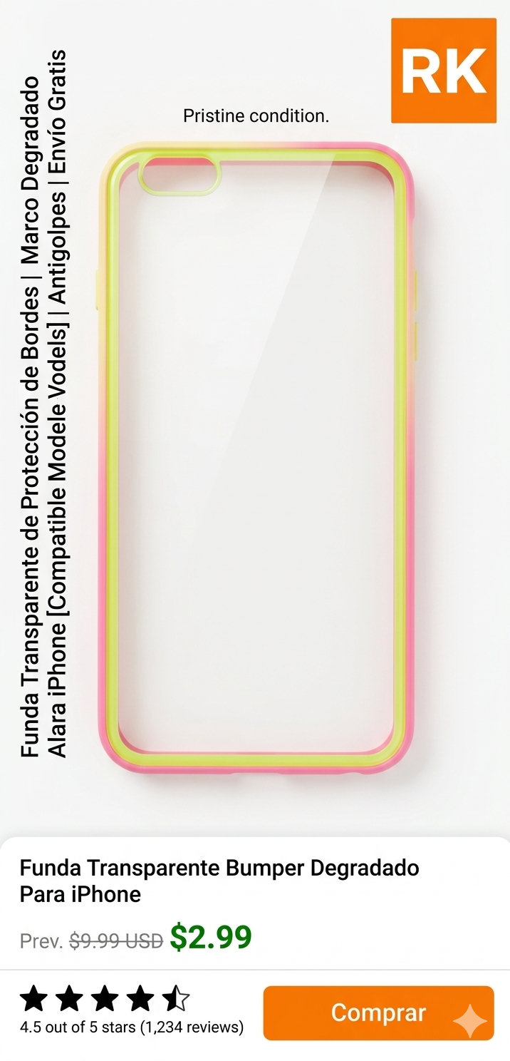 Funda Antigolpes Ultra Impacto para iPhone 6 7 8 Plus semi transparente