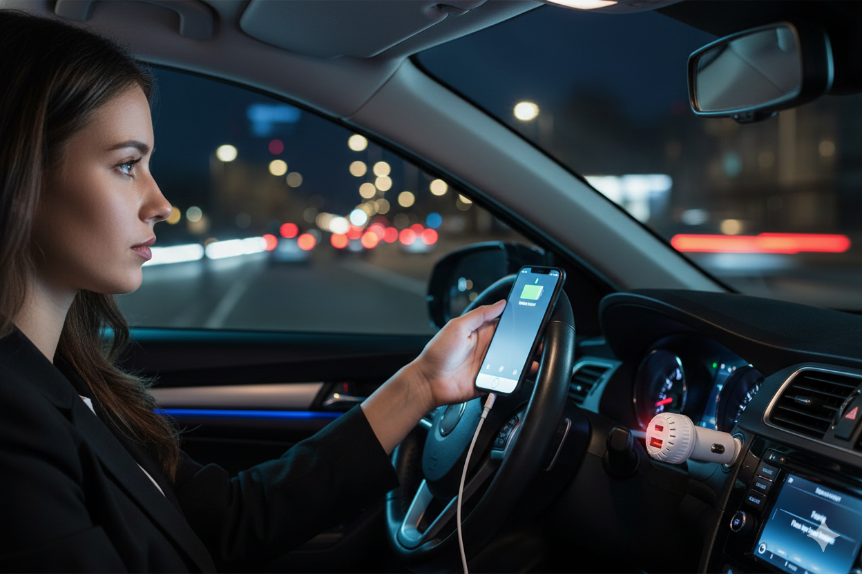 Cargador  para Auto con Puertos USB y Tipo C