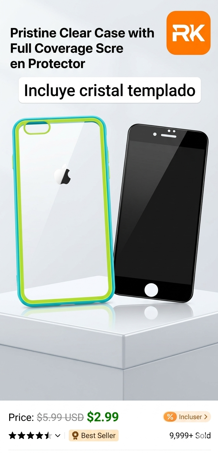 Funda Antigolpes Ultra Impacto para iPhone 6 7 8 Plus semi transparente