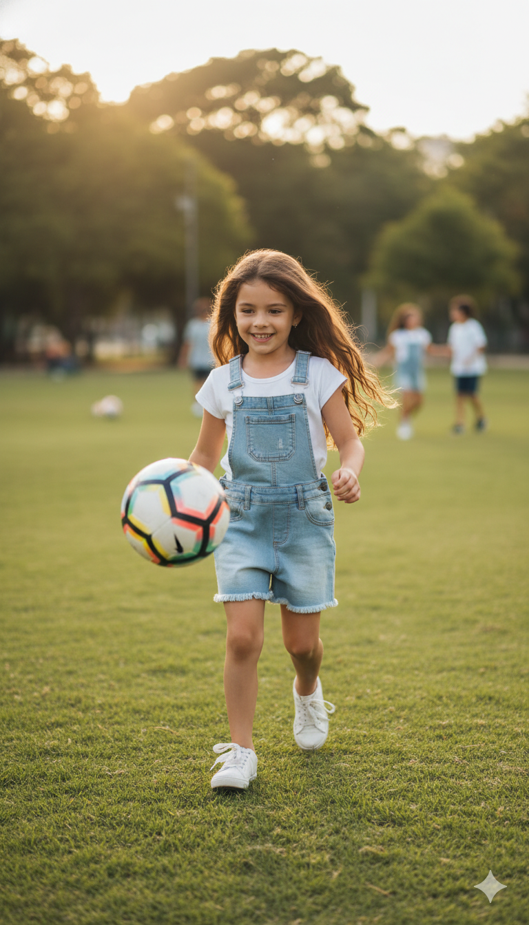 Vestido Overol de Mezclilla infantil y juvenil  - Jumper con Botones y Diseño Desgastado Casual" mezclilla flexible