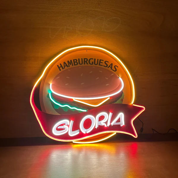 letreo neon acrilico ,vini, y led