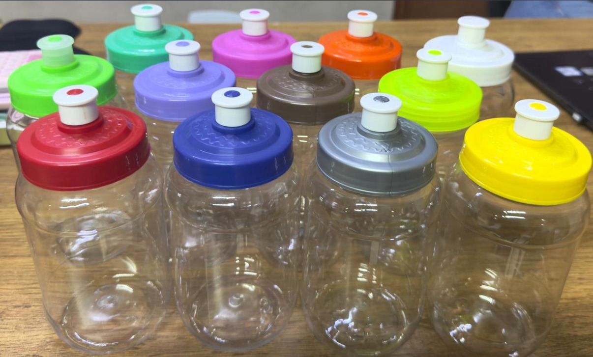 Cilindro de Plástico PET 500ml con Tapa Chupón Libre de BPA