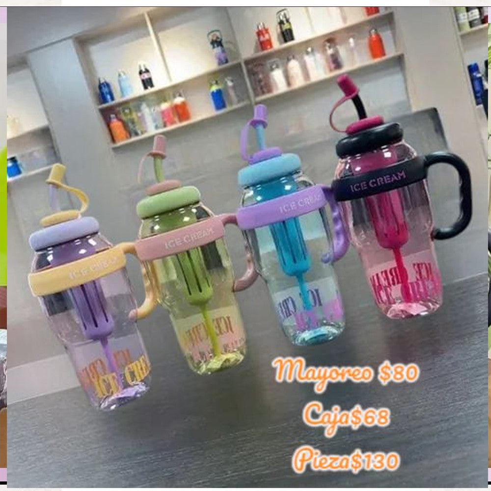 2026 nuevo  Termo ice cream con filtro 1.300 ml  escolar gym deportes