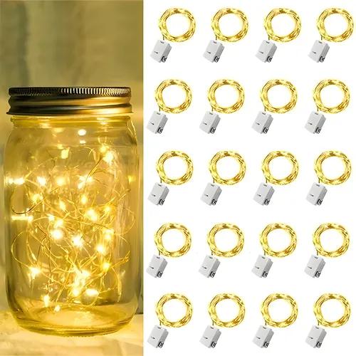 10 Piezas tira led de pilas Cadena De Luces Hadas Con Pilas  20 Led