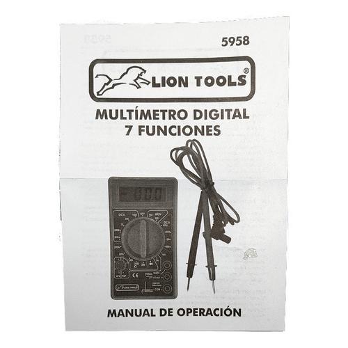Multímetro Digital Profesional 7 Funciones con Pantalla LCD y Funda Protectora Incluida para Electricistas y Técnicos