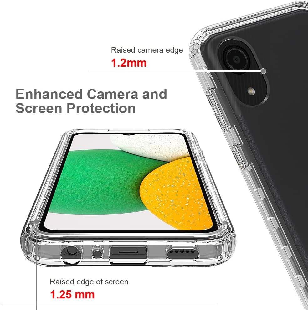 Compatible con Samsung Galaxy A03 Core funda para teléfono celular a prueba de golpes, doble capa, altamente transparente, color degradado (morado, para Samsung Galaxy A03 Core)