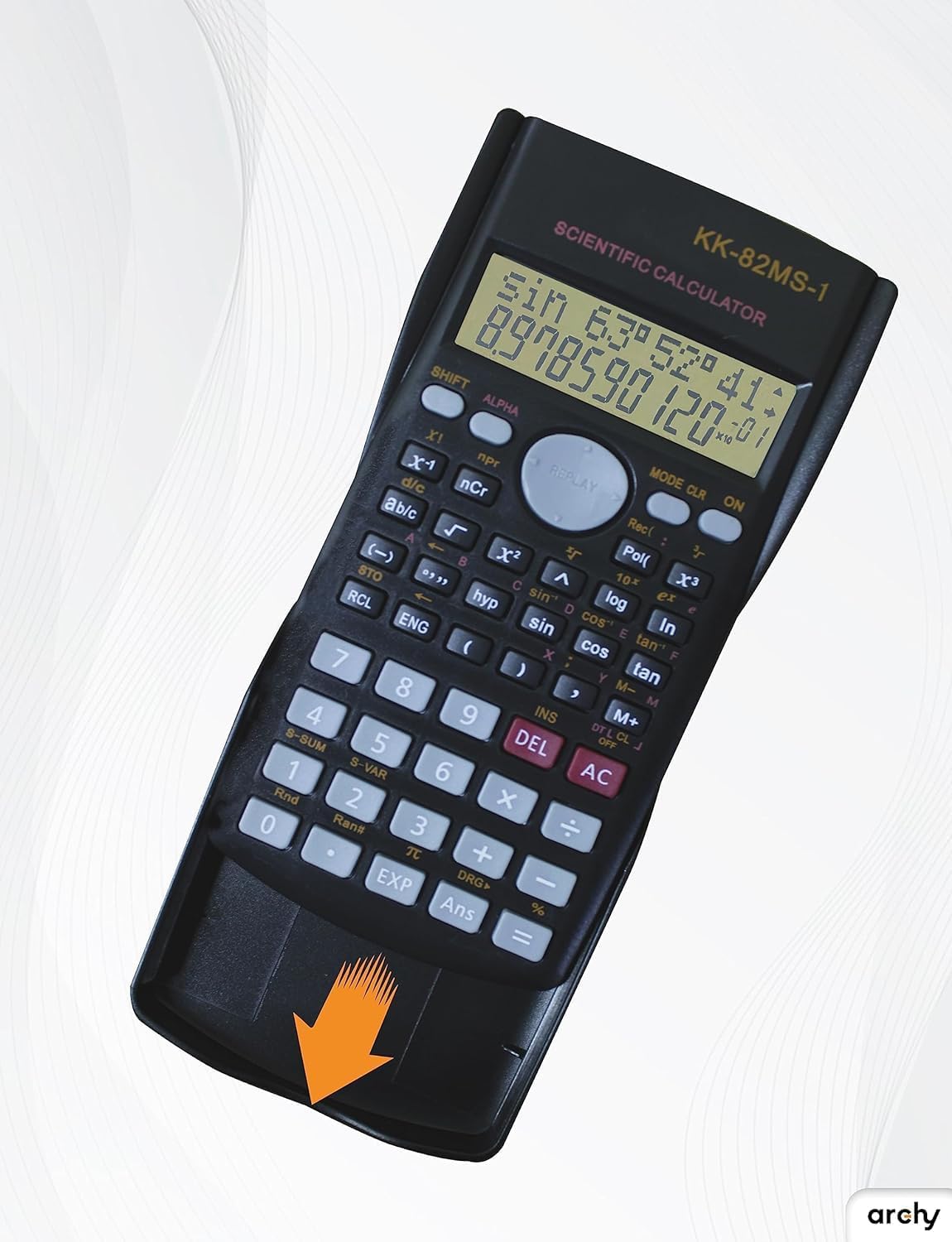 Calculadora Cientifica ECONOMICA 240 Funciones 10 +2 Digitos 2 Lineas en Pantalla LCD 82MS con Cubierta Protectora para Estudiantes Oficina Matemática Alumno Profesor (KK82MSD)