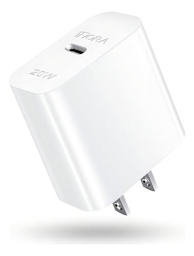 Cargador Tipo C Adaptador Carga Rapida 20w Pd compatible con iPhone X Xr 11 12 13 14 Samsung Huawei 1Hora Gar152
