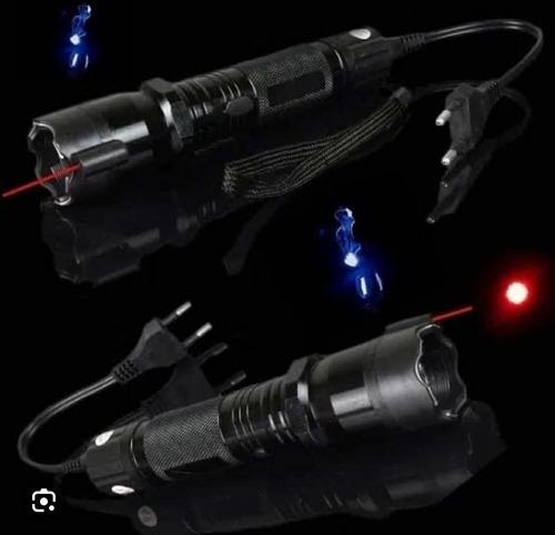 Lámpara Táctica Recargable 288 Para Camping Con Láser