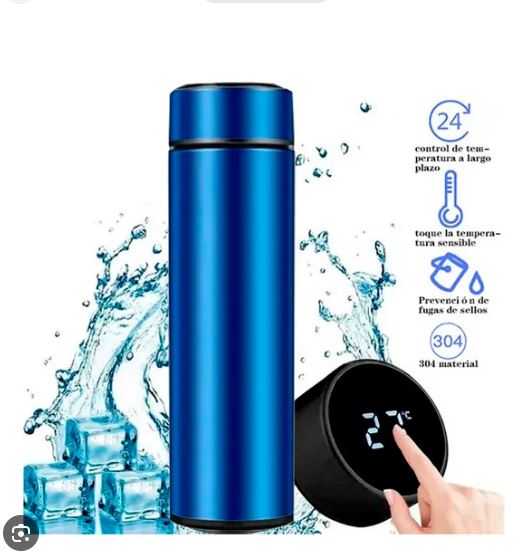 Termo Inteligente Acero Inoxidable 500ml con Pantalla Táctil LED Funtoca