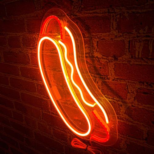 Letrero Led Neón Negocio Hotdog