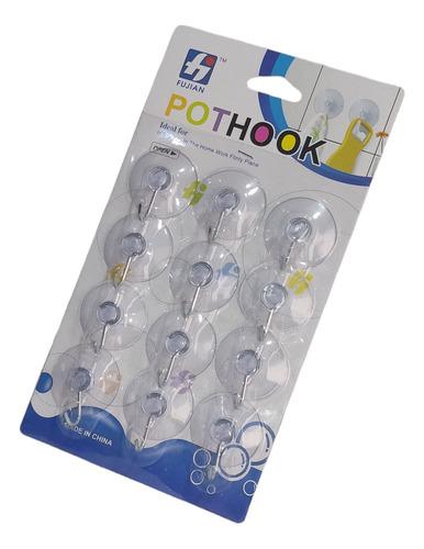 set 16 pz  Chupon Ventosa Vidrio Celulares Manualidades Con Gancho
