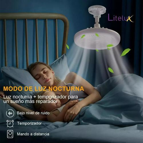 Foco Ventilador De Techo Luz Led 30w Para Socket Y Corriente Blanco Cálido