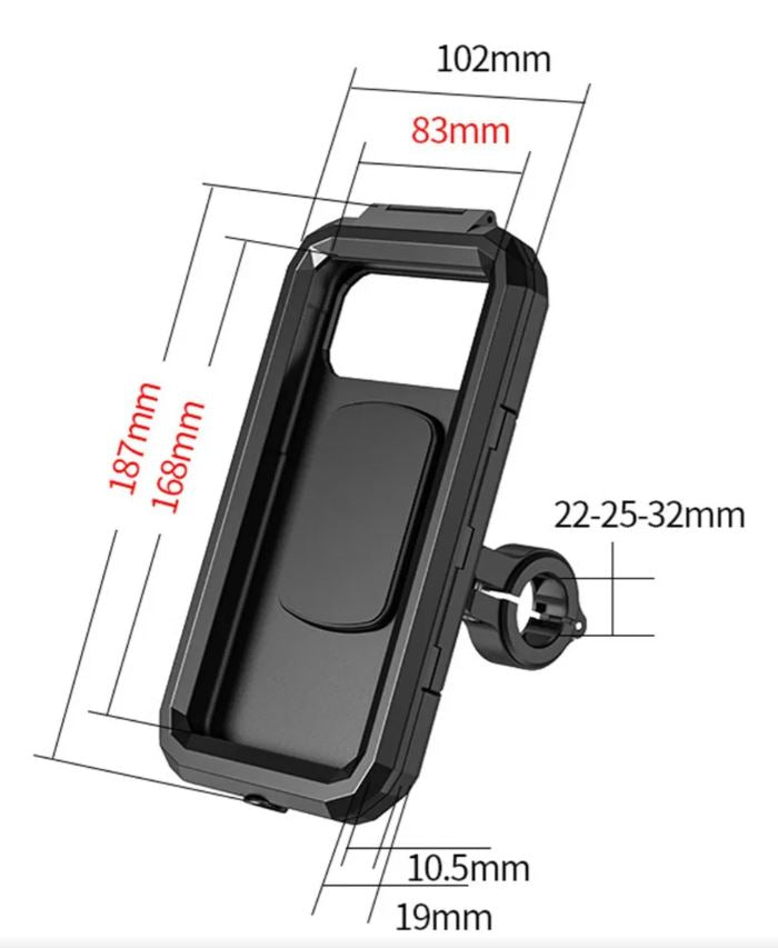 soporte para celualr en moto con funda ba-n115
