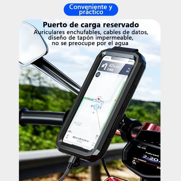 soporte para celualr en moto con funda ba-n115