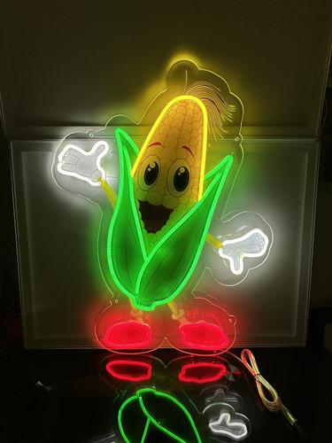 Elote Entero Neón Impresión Uv Directa En Acrílico