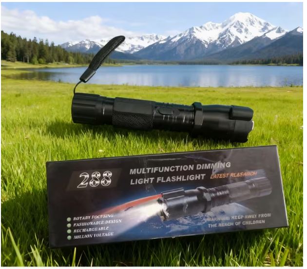 Lámpara Táctica Recargable 288 Para Camping Con Láser