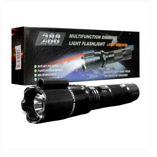 Lámpara Táctica Recargable 288 Para Camping Con Láser