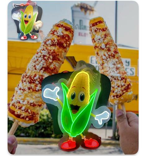 Elote Entero Neón Impresión Uv Directa En Acrílico