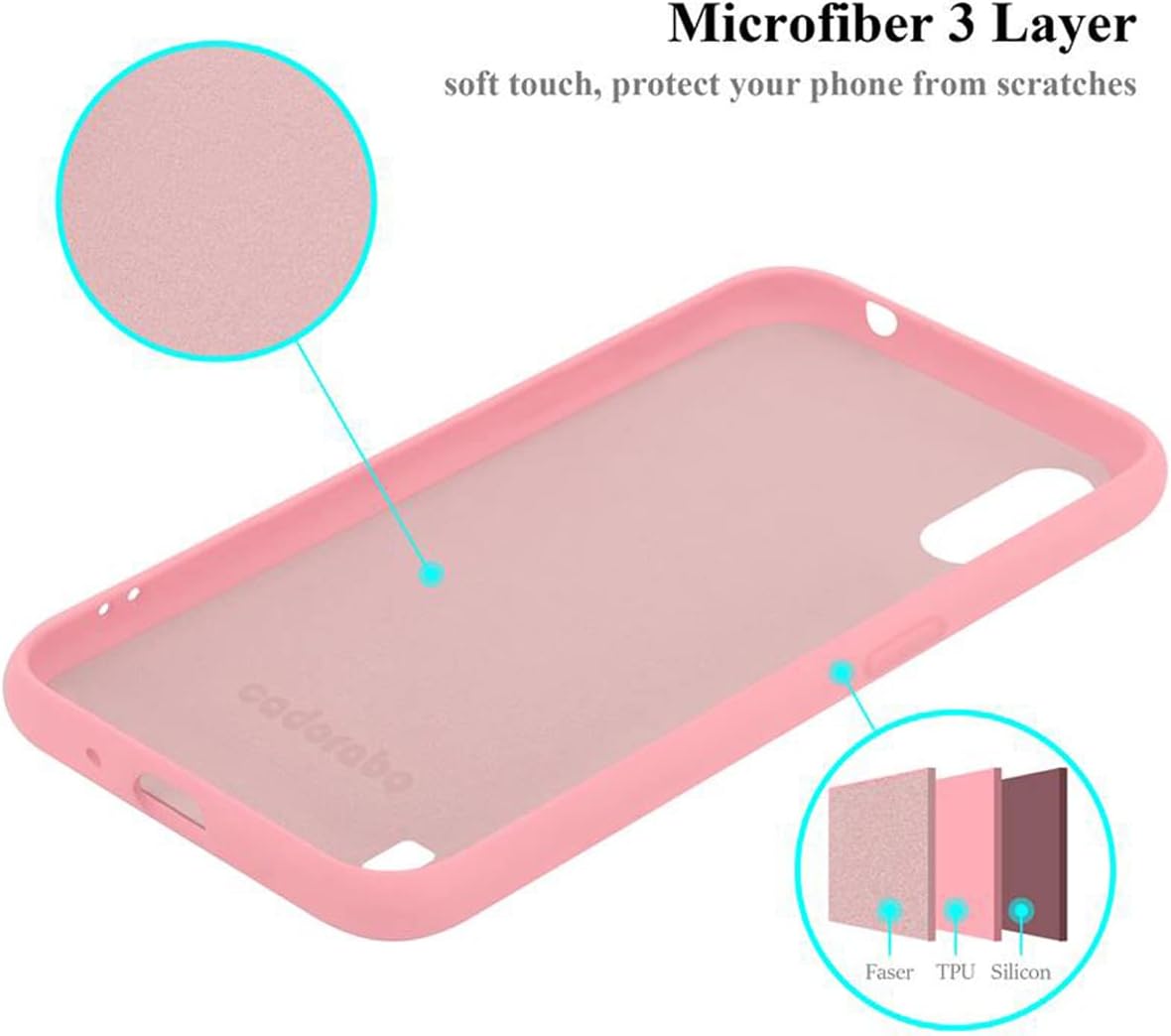 Cadorabo Funda de Silicona Compatible con Samsung Galaxy A01, Funda Protectora de Cuerpo Completo para Galaxy A01- Resistente a arañazos y Golpes Fina Funda de TPU - Liquid Rosa